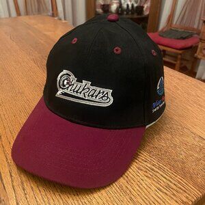 Men's Idaho Falls Chukars Black/Maroon Hook and Loop Baseball Hat Cap